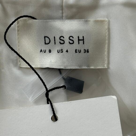 DISSH Sloan White‎ Sleeveless Linen Blend Vest US 4 AU 8 NWT - Picture 6 of 10